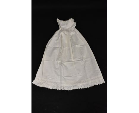 Items of Victorian and later children's clothing to include a silk and lace long dress, openwork embroidery; a young girl's c