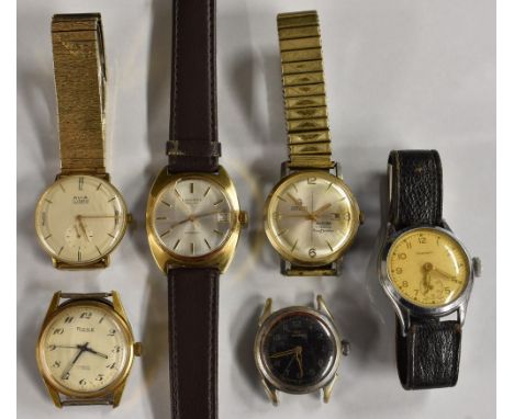 Watches - a vintage 1970s Longines automatic wristwatch, brushed dial, block batons, centre seconds, date aperture, gold plat