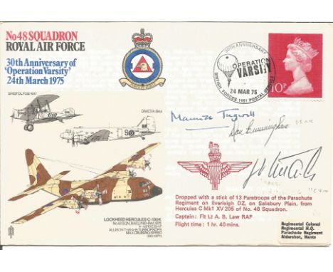 No48 Squadron Royal Air Force 30th Anniversary of Operation Varsity 24th March 1975 signed FDC No 114 of 1173. Dropped with a