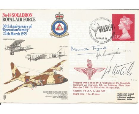 No48 Squadron Royal Air Force 30th Anniversary of Operation Varsity 24th March 1975 signed FDC No 114 of 1173. Dropped with a