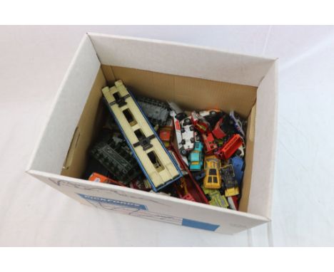 Quantity of vintage play worn diecast models to include Corgi and Matchbox, circa 1970s