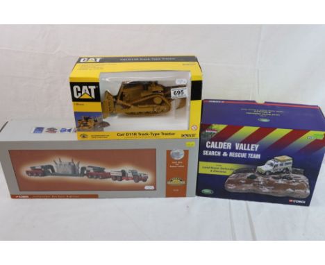 Two boxed 1:50 diecast construction models to include Corgi ltd edn US55103 Premier Models Heavy Haulers Girder Trailer and T