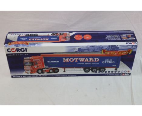 Boxed Corgi Hauliers of Renown 1:50 ltd edn CC13752 Scania R Moving Floor Trailer, Motward Timber Recycling ltd, Huntingdon w