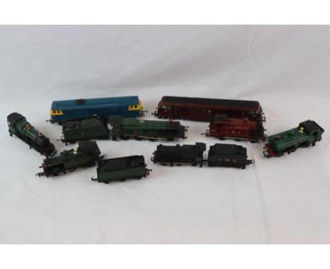 Eight OO gauge locomotives to include Airfix, Mainline x 2, Hornby x 4 and Lima, condition is good overall with a couple of f