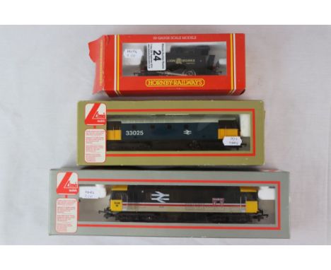 Three boxed OO gauge locomotives to include 2 x Lima (205115 &amp; 205194a3), and Hornby R795 Lion Works 0-4-0T Loco (box end