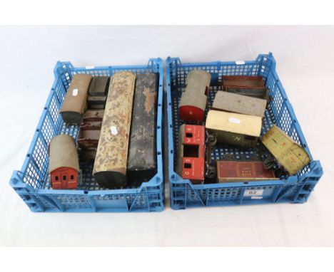 14 O gauge items of rolling stock to include coaches, wagons and tenders, features Hornby, Fleischmann and wooden examples, c