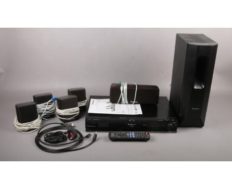 A Panasonic (Model no SC-PT470) - DVD Home Theatre Sound System which comprises of, a Subwoofer, two front speakers, a centre