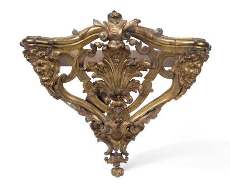 A REGENCE GILT-BRONZE WALL BRACKET EARLY 18TH CENTURY                                                                        