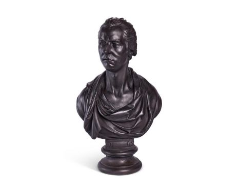 AFTER JOSEPH NOLLEKENS- A BRONZE PORTRAIT BUST OF WILLIAM PITT THE YOUNGER (1759-1806)  POSSIBLY A PIMLICO OR WOOLWICH FOUNDR