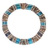 AN EGYPTIAN FAIENCE BEAD NECKLACE, CIRCA 1ST MILLENNIUM B.C.