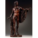 AFTER THE ANTIQUE- A CARVED FRUITWOOD FIGURE OF THE APOLLO BELVEDERE