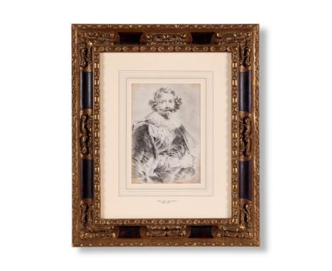 ENGLISH SCHOOL (18TH CENTURY), AFTER SIR ATHONY VAN DYCK PORTRAIT OF LUCAS VOSTERMAN Black chalk 23.5 x 16cm (9¼ x 6¼ in.)  A