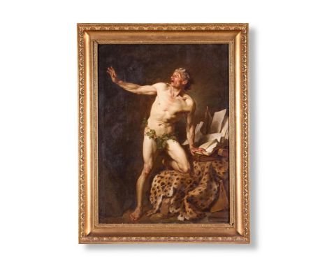 PIERRE SUBLEYRAS (FRENCH 1699-1749) STUDY OF SAINT JEROME Oil on canvas 97.2 x 72.5cm (38¼ x 28½ in.) This is a preparatory s