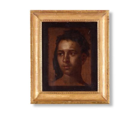 FRENCH SCHOOL (19TH CENTURY) PORTRAIT OF A NORTH AFRICAN BOY Oil on canvas 38 x 30cm (14¾ x 11¾ in.)   Condition Report:  The