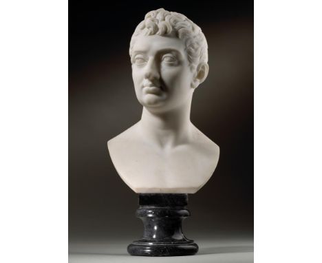 ADAMO TADOLINI (1788-1868)- A WHITE MARBLE PORTRAIT BUST OF COUNT NIKOLAI DEMIDOV (1773-1828)  FLORENCE, CIRCA 1827-28  On a 