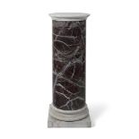A ROSSO LEVANTO MARBLE PEDESTALITALIAN
