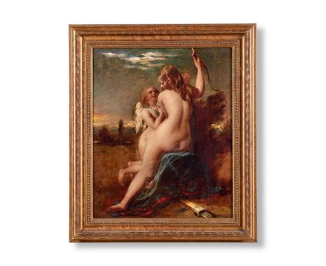 WILLIAM ETTY (ENGLISH 1787-1849) VENUS DISARMING CUPID Oil on panel 53.8 x 42cm (21 x 16½ in.)  Provenance:  James Gresham Es