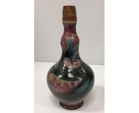 A Doulton Lambeth vase / lamp base by Mark V Marshall, No'd. "703" to base, bears stamped and incised initials, 24 cm high CO
