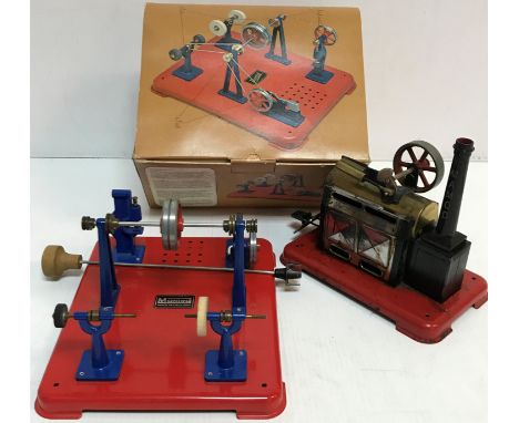 A Mamod stationary steam engine and workshop WS1, boxed