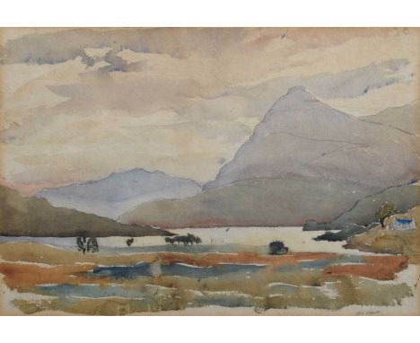 Ian Grant (British 1904-1993) "Ben Assynt, Westeross", signed, titled on gallery label - 'R.L. Pointon, King Street Gallery, 