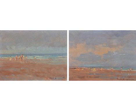 James Longueville P.S., R.B.S.A. (British 1942-) "Norfolk Beach", both signed, titled and dated 1983 on artist's labels verso