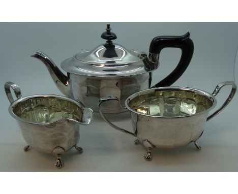 Plated 3 piece tea service 