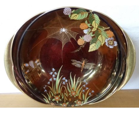 Carltonware Rouge Royal Spiders web dish 
