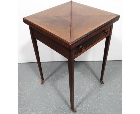 Mahogany envelope card table 