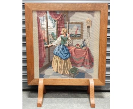 Oak tapestry firescreen 