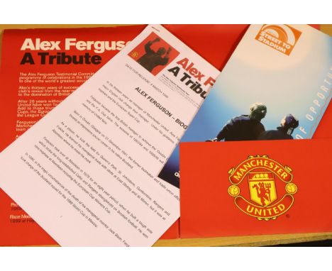 Alex Ferguson signed copy of his 1999 tribute programme. P&amp;P Group 1 (£14+VAT for the first lot and £1+VAT for subsequent