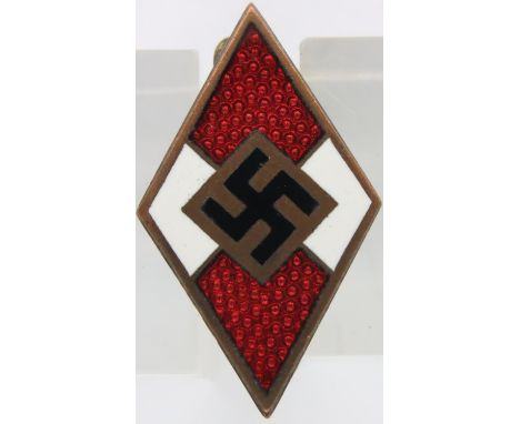 German Third Reich Hitler Youth pin, stamped RZM. P&amp;P Group 1 (£14+VAT for the first lot and £1+VAT for subsequent lots) 