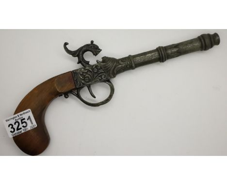 20th century replica flintlock pistol. P&amp;P Group 2 (£18+VAT for the first lot and £3+VAT for subsequent lots) 