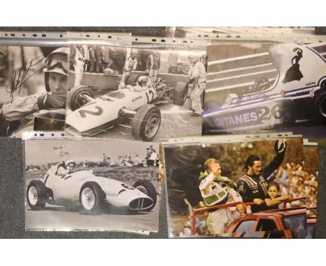 Early Formula One interest: 2012/13 Goodwood Festival of Speed obtained Stirling Moss and John Surtees pen signed publicity s