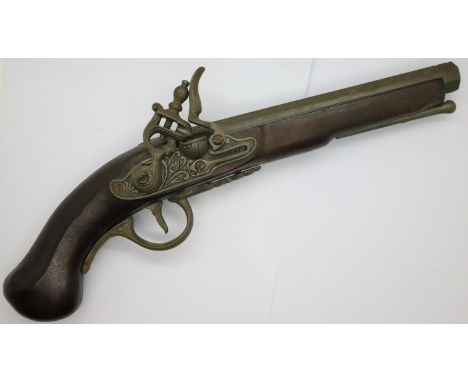 20th century replica flintlock pistol. P&amp;P Group 2 (£18+VAT for the first lot and £3+VAT for subsequent lots) 