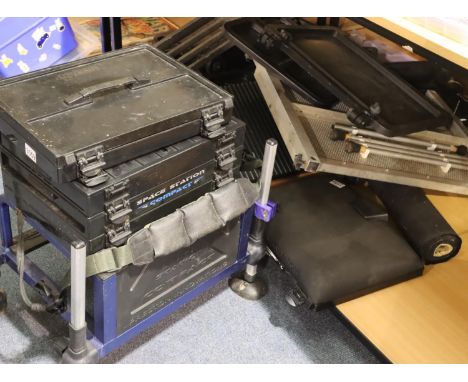 Preston Innovations space station compact multi section seat box, with other accessories. Not available for in-house P&amp;P,