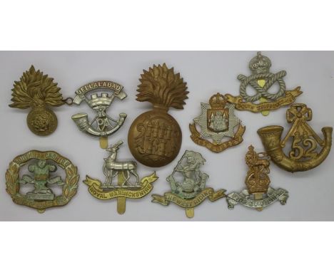 Ten mixed British Army cap badges. P&amp;P Group 1 (£14+VAT for the first lot and £1+VAT for subsequent lots) 