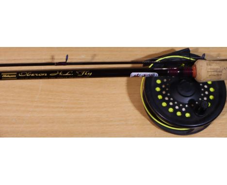 Shakespeare high model carbon, Oberon H L Fly rod with BFR Rimfly 1095 reel. P&amp;P Group 3 (£25+VAT for the first lot and £