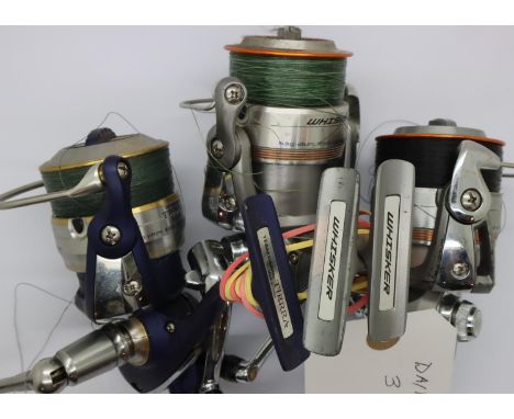 Three Daiwa 3000 reels. P&amp;P Group 2 (£18+VAT for the first lot and £3+VAT for subsequent lots) 