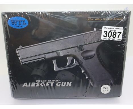 New and boxed airsoft Glock BB pistol. P&amp;P Group 1 (£14+VAT for the first lot and £1+VAT for subsequent lots) 