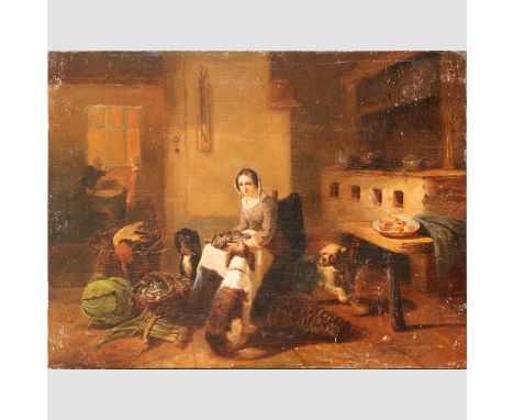 Zacharie Noterman (1820-1890), Idyllic home, oil on wooden panel, signed on the bottom, 50x30cm