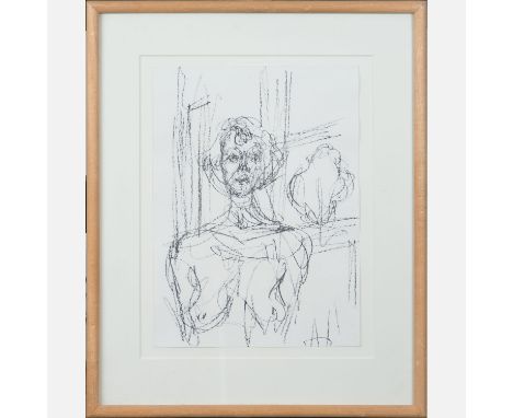 Alberto Giacometti (1901-1966)-Graphic, female bust, lithograph on paper, edition Mourlot, described on the reverse, framed u