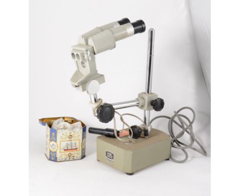 A Griffin binocular microscope, with illumination.