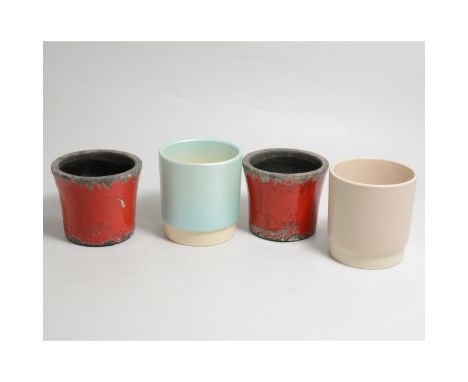 Large quantity of ceramic and glass plant pots, of varying sizes. 