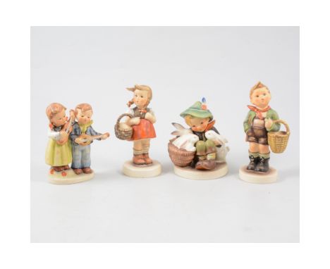 A collection of sixteen Goebel Hummel figures, to include Strolling Along, Little Hiker, Happy Traveller, Playmates. (16)