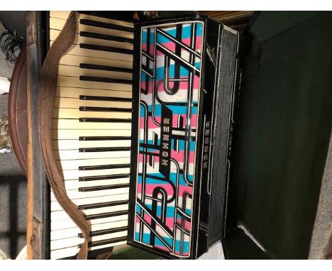 Hohner piano accordion, 52cm, cased.
