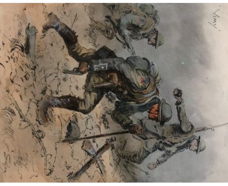 After Charles Johnson Payne (Snaffles 1884-1967) 'Vimy', a hand-coloured print, 41cm x 25cm.