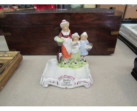 A ceramic Yardley English Lavendar soap dish