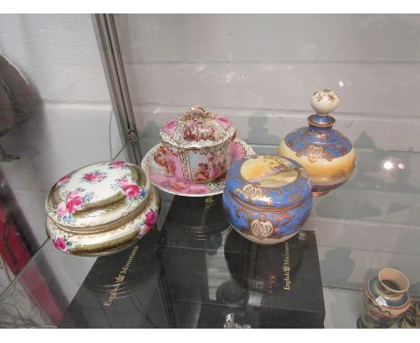 Four ceramic lidded pots including Noritake