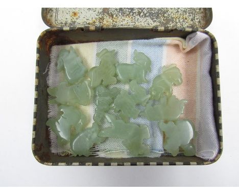 A set of jade pieces depicting the Chinese horoscope 