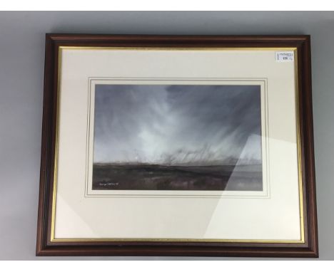 GEORGE SKELTON, LANDSCAPE, watercolour, signed and dated, along with an etching, signed in pencil T Paterson (2)